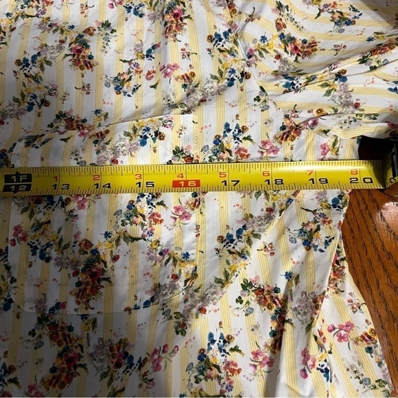 NEW Frank & Eileen Silvio Floral Stripe Untuckable Button Up Shirt Sz L Prairie - Picture 11 of 13